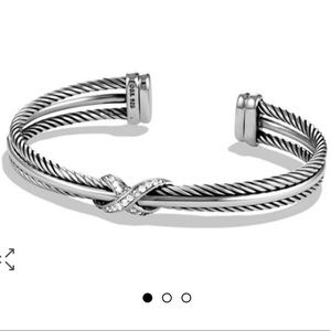 David Yurman X Crossover Cuff with Diamonds